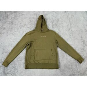 I Love Ugly Hoodie Mens Medium Olive Cotton By ILU Logo Designer Box Hood $99